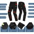 Red Men & Women Motorcycle Riding Pants Waterproof with Raincoat Warm Lining CE Knee Pads【Asia:S-Code,】