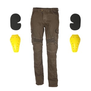 Men's Motorcycle Riding Pants Army Green, Denim Jeans Protect Pads Equipment with Knee and Hip Armor Pads【Small,】