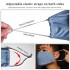 3Pack Unisex Mouth Mask Adjustable Anti Dust Face Mouth Mask【Blue,】