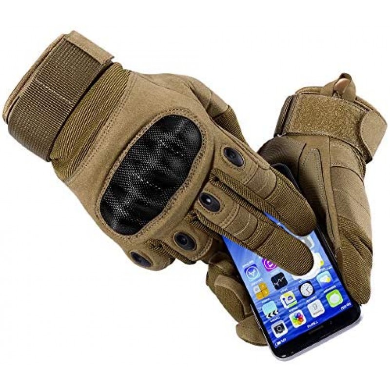 Screen Touch Rubber Protective Guard Full Finger Gloves for RTV Riding Cycling Motorbike 