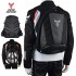 Motorcycle Leather Waterproof Backpack Riding Laptop Helmet Shoulder Bag Package【White,】