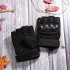 Tactical Fingerless Gloves for Motorbike Motorcycle Cycling Climbing Hiking Hunting Gloves【Small,Black,】