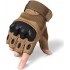 Tactical Fingerless Gloves for Motorbike Motorcycle Cycling Climbing Hiking Hunting Gloves【Medium,Brown,】