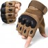 Tactical Fingerless Gloves for Motorbike Motorcycle Cycling Climbing Hiking Hunting Gloves【Medium,Green,】