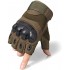 Tactical Fingerless Gloves for Motorbike Motorcycle Cycling Climbing Hiking Hunting Gloves【Medium,Green,】