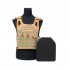Airsoft Paintball Vest Pad, Combat Tactical Soldier Chest & Back SAPI Impact Board, EVA Lightweight Shock Strike Plate Protection Armor Gear