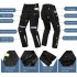 Men & Women Motorcycle Riding Pants Waterproof Gray with Raincoat Warm Lining CE Knee Pads【Asia:S-Code,】