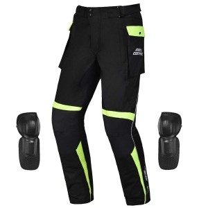 Green Men & Women Motorcycle Riding Pants Waterproof with Raincoat Warm Lining CE Knee Pads【Asia:S-Code,】