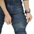 Men's Motorcycle Riding Pants Blue, Denim Jeans Protect Pads Equipment with Knee and Hip Armor Pads【Small,】