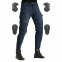Men's Motorcycle Riding Pants Blue, Denim Jeans Protect Pads Equipment with Knee and Hip Armor Pads【Small,】